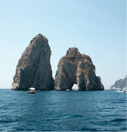 I Faraglioni di Capri visti dal mare