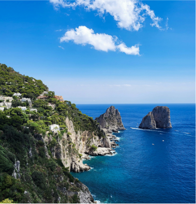 La costa di Capri e i Faraglioni