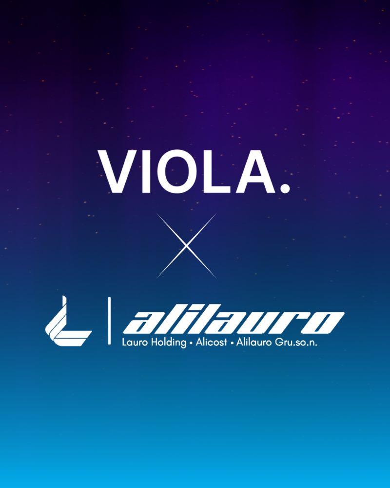 alilauro per viola l'immagine rappresta la collaborazione tra l'app viola e alilauro con la lauro hoding alicost e alilauro gruson