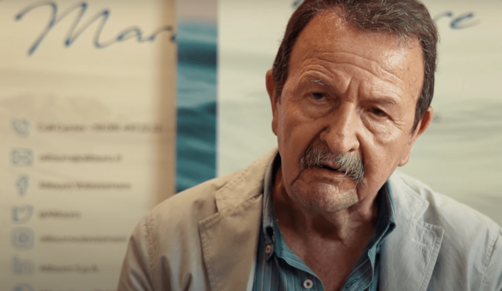 enzo criscuolo uno dei marittimi che durante il docufilm ricorda agostino lauro